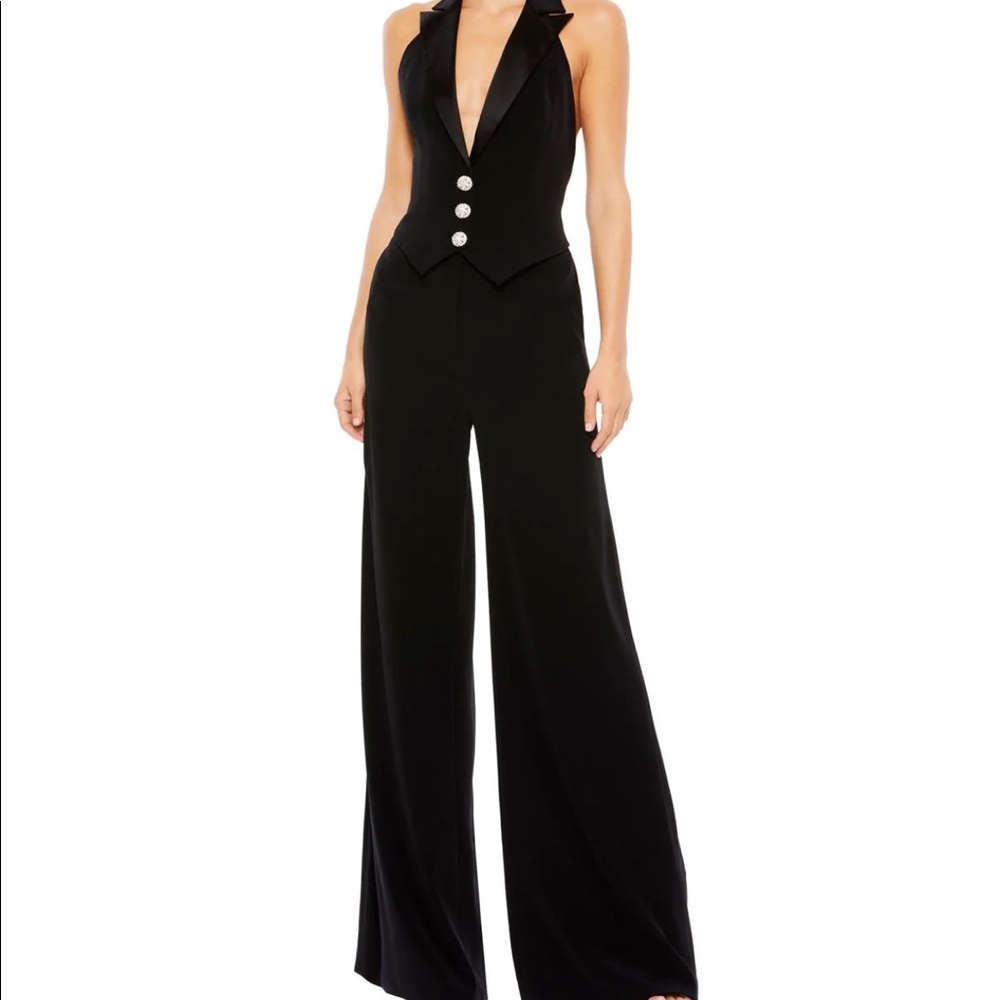 IEENA for MAC DUGGAL BLACK JUMPSUIT